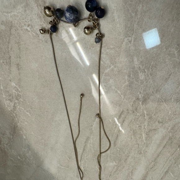 other Jewelry - Blue marble necklace, 18 inches with 4 inch extender #jewelers